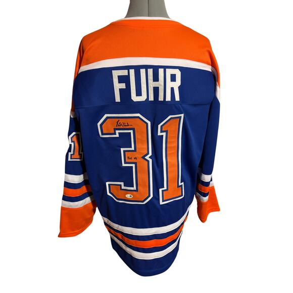 Grant Fuhr Signed Edmonton Oilers Jersey - Picture 1 of 3